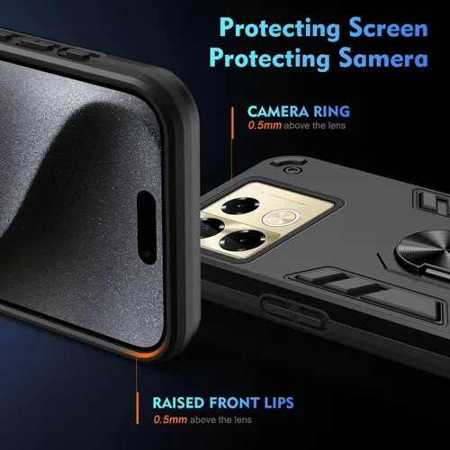 Miniatura 4 de Funda compatible con Xiaomi Redmi Note 12 Pro, funda para Redmi Note 12 Pro Speed/Poco X5 Pro 5G [con protector de pantalla de vidrio templado]