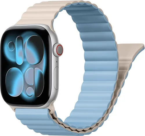 Miniatura 21 de BXUXOHS - Bandas deportivas magnéticas para Apple Watch de 40mm, 38mm, 41mm, 42mm, 44mm, 45mm, 46mm, iWatch para mujeres y hombres, correa