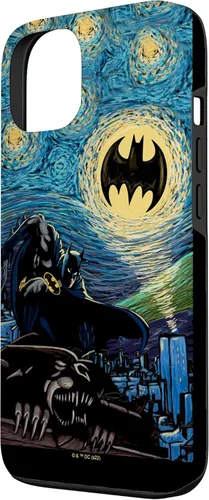Miniatura 2 de Funda de pintura estilo noche estrellada de Batman para iPhone 13 DC Comics