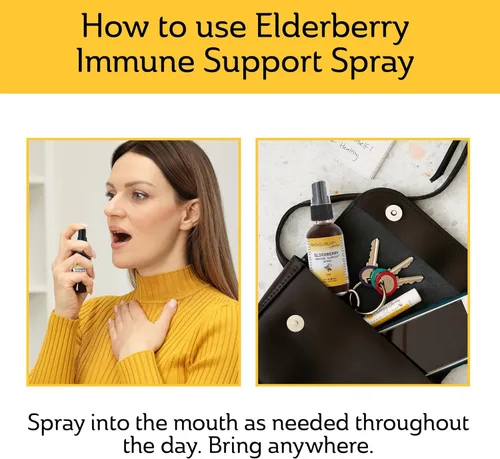Miniatura 7 de Mickelberry Gardens Espray para garganta con propóleos de miel de saúco, apoyo inmunológico natural y capa de garganta para niños y adultos, 2 onzas
