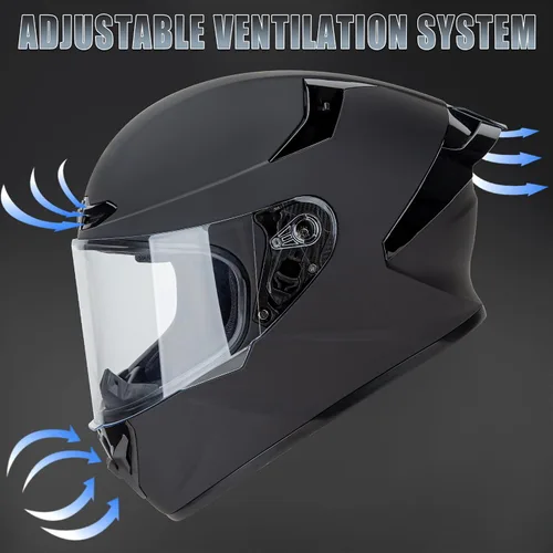 Miniatura 6 de Cartman Full Face Motorcycle Helmet, Comfortable Motocross Off Road Street Bike Helmet Unisex Adult DOT Approved, Lightweight, Aerodynamic, Matte