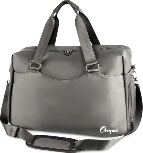 Gryme Pequeña bolsa de gimnasio con compartimento para zapatos y bolsillo húmedo, mini bolsa de lona de 15 pulgadas para hombres y mujeres, pequeña