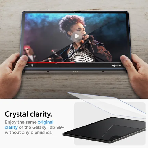 Miniatura 5 de Spigen Protector de pantalla de vidrio templado [GlasTR EZ FIT] diseñado para Galaxy Tab S9 Plus/Galaxy Tab S10 Plus