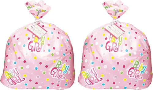 Miniatura 5 de Bolsa extragrande de lunares rosados - 44 x 36 pulgadas (1 unidad) - Ideal para grandes regalos y paquetes