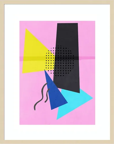 Miniatura 11 de Amanti Art Framed Wall Art Print 25x21 Retro Sound by PI Studio, Abstract Wall Art, Modern Contemporary Decor, Medium Poster Painting Artwork for