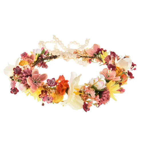 Miniatura 12 de Vividsun - Corona floral y ajustable para usar en bodas, festivales y sesiones de foto
