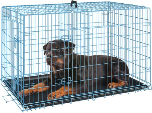 Miniatura 41 de FDW Jaula para perros con doble puerta, jaula plegable de alambre de metal de 36 pulgadas con bandeja extraíble y panel divisor, jaula para mascotas