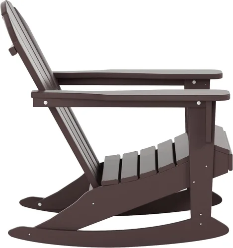 Miniatura 134 de WestinTrends Silla mecedora Malibu de poliéster para exterior/patio Adirondack, Negra