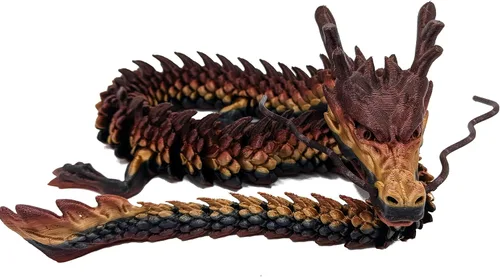 Miniatura 21 de Dragón impreso en 3D – Personalizable, hecho a pedido, juguete articulado del dragón mítico, regalo (M, negro con vientre verde lima)