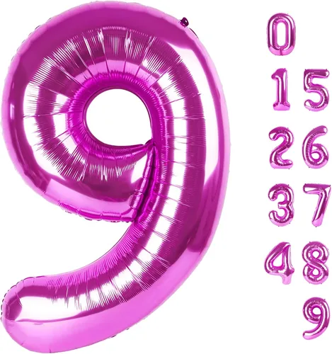 Miniatura 67 de Globos de números de 5 globos de 40 pulgadas, decoraciones de cumpleaños azules para niños y niñas, globos de números azul marino grandes