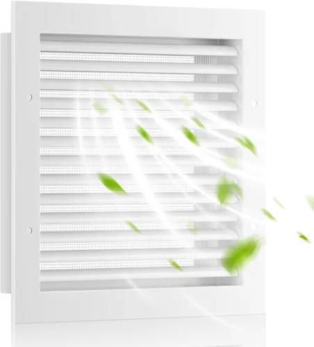 Miniatura 12 de Rejillas de ventilación de pared de 8 pulgadas de ancho x 8 pulgadas de alto, rejillas de ventilación Hon&Guan de aleación de aluminio a dos aguas