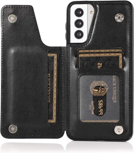 Miniatura 5 de Funda de teléfono para Samsung Galaxy S21 Plus Glaxay S21+ 5G con protector de pantalla de vidrio templado, tarjetero y tarjetero con soporte