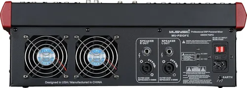Miniatura 3 de MUSYSIC Mezclador de audio digital Pro-Series de 10 canales de 4800 W con capacidad de tablero mezclador DJ, FX de 24 bits, GEQ de 7 bandas