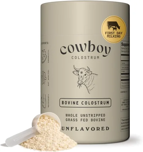 COWBOY COLOSTRUM Polvo - Polvo de Calostro Bovino para Mujeres y Hombres - Calostro Entero del Primer Día de Ordeño - Suplemento de Calostro de