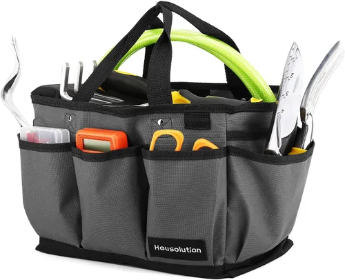 Miniatura 9 de Housolution Bolsa de Jardinería, Bolsa de Almacenamiento de Herramientas de Jardín de Lujo y Organizador para el Hogar con Bolsillos, Resistente al