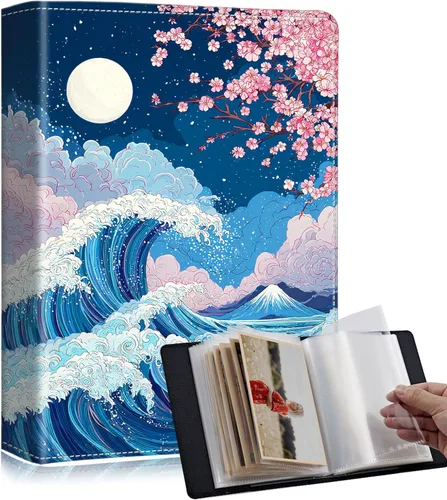 Miniatura 62 de Lindos álbumes de fotos de 4x6 pulgadas con 60 bolsillos y capacidad para 120 fotos con fuerte banda elástica, libres de ácido, a prueba de humedad