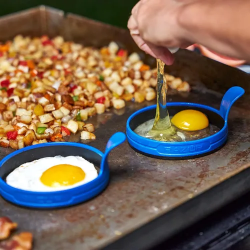 Miniatura 4 de RAZOR - Anillo de silicona para huevos con mango de fácil agarre para huevos perfectamente redondos, paquete de 4 Easy Grip Handle, for Perfectly