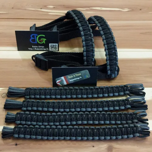 Miniatura 4 de BubbasGarageTv - Reversible Paracord Grab Handles for Jeep Wrangler - Charcoal Grey & Black - Pick Your Pairs