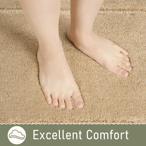 Miniatura 4 de LOCHAS Alfombras de baño, alfombra larga de baño de 24" x 60", alfombra antideslizante lavable para baño, alfombra suave y gruesa absorbente