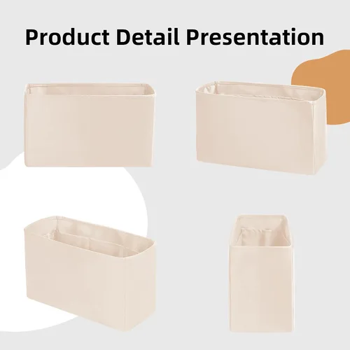 Miniatura 7 de DGAZ Organizador de bolso de seda para bolso de mano Dior Mini SML, organizador de bolsas suave y sedoso, bolso de lujo y moldeador de bolsas