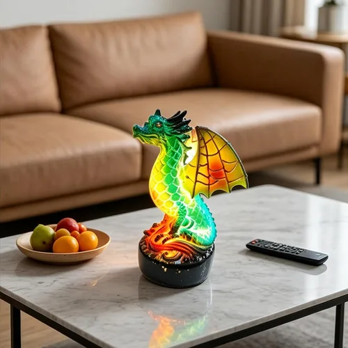 Miniatura 5 de Lámpara 3D de Animales, Lámpara de Luz Nocturna de Animales de Vidrio Emplomado Retro, Lámpara de Mesa de Animales Vintage, Lámparas de Animales