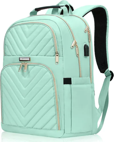 Miniatura 25 de Mochila de viaje para laptop, mochila escolar para adolescentes, niñas, niños, mochila universitaria acolchada grande de 15.6 pulgadas para mujeres