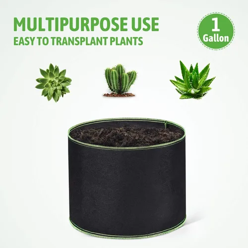 Miniatura 5 de Delxo Bolsas de cultivo de jardín de 1 galón, paquete de 10 bolsas de cultivo de plantas, macetas pequeñas de tela para plantar, verduras