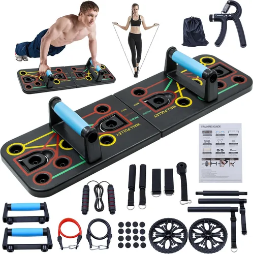 Tabla de flexiones, gimnasio en casa, equipo de fitness portátil, barra de pilates Negro-2
