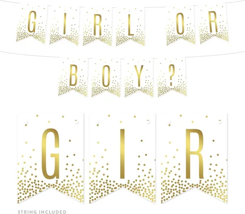 Miniatura 12 de Andaz Press Decoraciones divertidas de pancarta con diseño de confeti dorado metálico sobre blanco para fiestas de jubilación, la aventura comienza