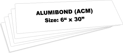 Miniatura 10 de Alumibond - Letrero de metal en blanco (paquete de 5), hecho de placa de chapa de Alumibond para crear letreros personalizados de metal o calle al