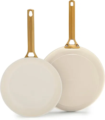 Miniatura 10 de GreenPan Juego de 12 piezas de ollas y sartenes antiadherentes Swift, ollas y sartenes de cerámica sin PFAS con tapas, apto para lavavajillas y Negro