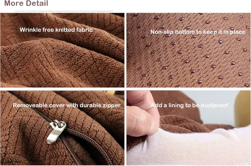 Miniatura 4 de Sigmat Cojín reclinable para personas mayores con espuma viscoelástica de 20 x 20 x 3 pulgadas, cojín de asiento cuadrado grande para silla Gris