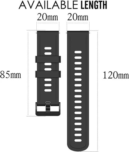 Miniatura 4 de QGHXO Banda para Amazfit GTS 4/4 Mini/3/2/2e/ GTR Mini/GTR 1.654 in/Active, Banda de repuesto de silicona suave para Amazfit Bip 3/3 Pro/U Pro/S