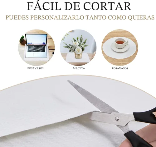 Miniatura 6 de Beautysaid Revestimiento de estante y cajón para armario de cocina, papel antideslizante no adhesivo, impermeable, lavable, grueso para tocador