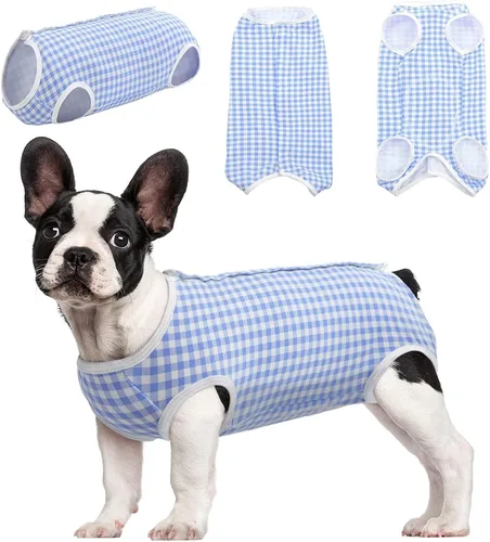 Miniatura 7 de Kuoser - Traje de recuperación quirúrgica para perros y gatos, camiseta para mascotas después de la cirugía para perros, traje de recuperación Rosa