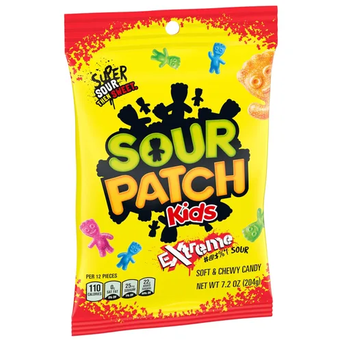 Miniatura 12 de SOUR PATCH KIDS Extreme Sour Soft & Chewy Gummy Candy, caramelos a granel, bolsas de 12 - 7.2 onzas