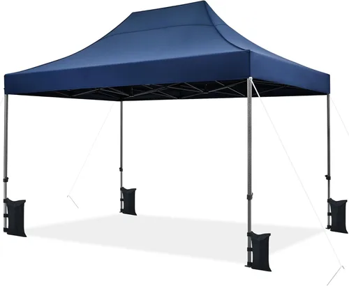 Miniatura 9 de Yaheetech - Tienda de campaña desplegable resistente, refugio comercial instantáneo de 10 x 15, toldo ajustable al aire libre con bolsa con ruedas
