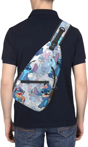 Miniatura 6 de Bolso bandolera para mujeres y hombres, riñonera para adolescentes, linda bolsa cruzada, bolso tipo mochila, bolsas de pecho de anime, viajes