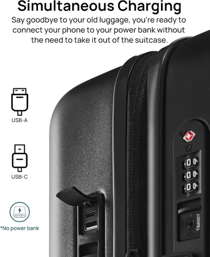Miniatura 3 de NINETYGO EQUIPAJE para viaje, Negro