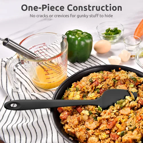 Miniatura 8 de Espátula de cuchara de silicona resistente al calor: U-Taste 600ºF de alto calor, flexible, 11.38 pulgadas, mezcla de silicona, agitación, raspado