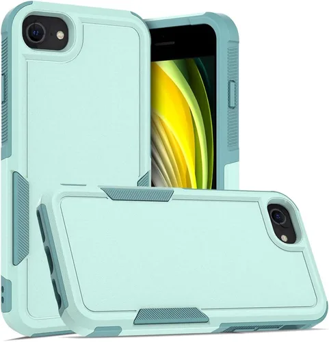 Miniatura 55 de Funda WOGROO para iPhone 8 Plus, iPhone 7 Plus de 5.5 pulgadas, funda protectora para teléfono a prueba de golpes, fuerte y duradera, color negro