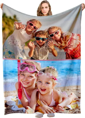 Miniatura 8 de Manta personalizada con imagen, manta de fotos personalizada, manta personalizada, regalos personalizados para novio, novia, mamá