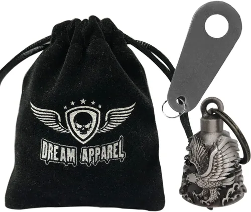 Miniatura 2 de Dream Apparel Campana de motocicleta Guardian Angel Drive Away Gremlin, campana de motociclista para hombres y mujeres, regalo de buena suerte Águila
