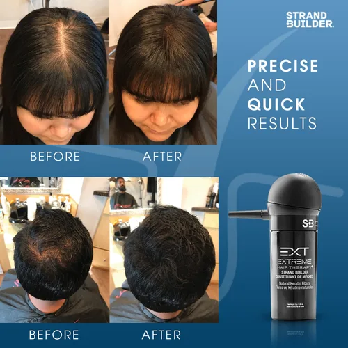 Miniatura 6 de Aplicador de fibra capilar para adelgazamiento del cabello, corrector de raíces y voluminizador para hombres y mujeres, producto de queratina