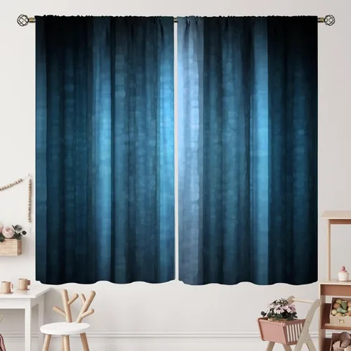 Miniatura 13 de Cortinas negras y grises con textura de vidrio fresco, abstracto, moderno, elegante, con bolsillo para barra, cortinas opacas para dormitorio, sala