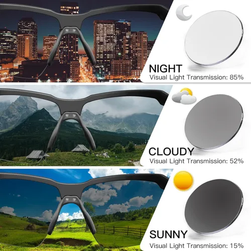 Miniatura 3 de KAPVOE Photochromic Sports Sunglasses for Men Women Cycling Sunglasses UV400 Protection MTB BMX Running Riding Bike K87 02