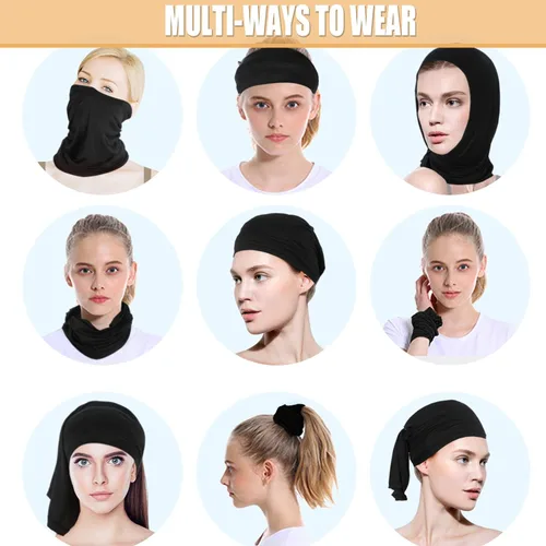 Miniatura 6 de Paquete de 6 polainas para el cuello, bandana facial: máscara de cocodrilo refrescante, cubierta facial, bufanda para el cuello