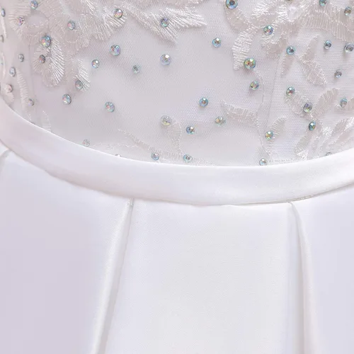 Miniatura 4 de FMYFWY Vestido de manga larga de encaje de tul para niñas, vestido de princesa para boda, cumpleaños, concurso, fiesta, comunión, baile