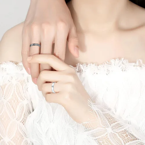 Miniatura 3 de OHAYOO 925 Sterling Silver Couple Rings I Love You Promise Rings Open Rings Adjustable Engagement Wedding Band Sets Jewelry for Men Women