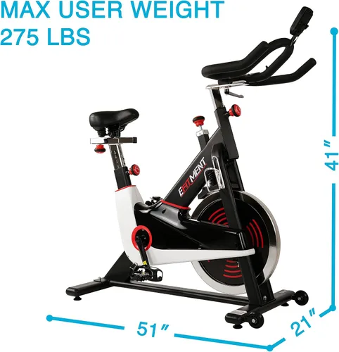 Miniatura 6 de EFITMENT Exercise Bike, Indoor Cycling Bike for Home Cardio, Low Noise Stationary Bikes with Adjustable Magnetic, LCD Monitor, Pulse Grips, Device